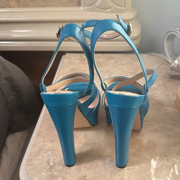 Aldo Women's Vibrant Blue Platform Sandals - Picture 3 of 5